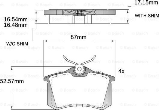 BOSCH F 03B 150 218 - Əyləc altlığı dəsti, əyləc diski furqanavto.az