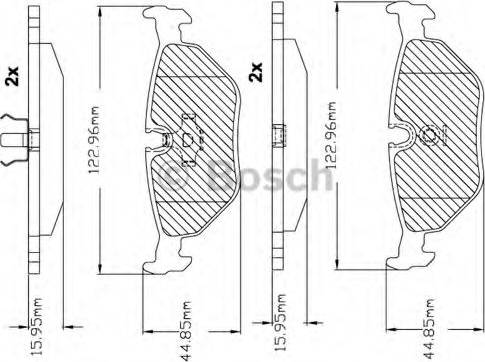 BOSCH F 03B 150 228 - Əyləc altlığı dəsti, əyləc diski furqanavto.az