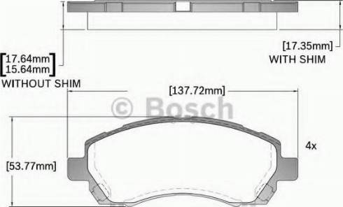 BOSCH F 03B 150 274 - Əyləc altlığı dəsti, əyləc diski furqanavto.az