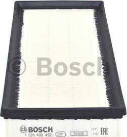 BOSCH F 026 400 452 - Hava filtri furqanavto.az