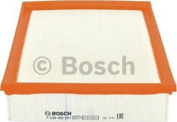 BOSCH F 026 400 551 - Hava filtri furqanavto.az