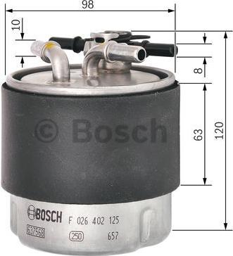 BOSCH F 026 402 125 - Yanacaq filtri furqanavto.az