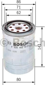 BOSCH F 026 402 813 - Yanacaq filtri furqanavto.az