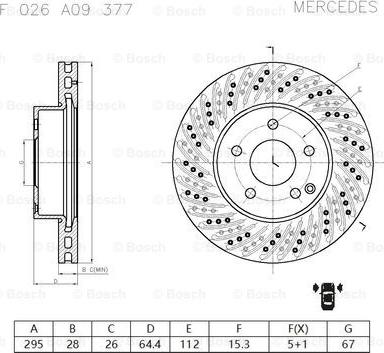 BOSCH F 026 A09 377 - Əyləc Diski furqanavto.az