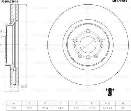 BOSCH F 026 A06 843 - Əyləc Diski furqanavto.az