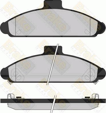 Brake Engineering PA936 - Əyləc altlığı dəsti, əyləc diski furqanavto.az