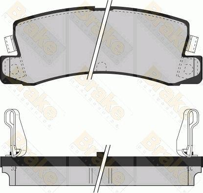 Brake Engineering PA534 - Əyləc altlığı dəsti, əyləc diski furqanavto.az