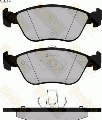 Brake Engineering PA1170 - Əyləc altlığı dəsti, əyləc diski furqanavto.az