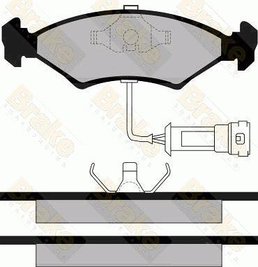 Brake Engineering PA344 - Əyləc altlığı dəsti, əyləc diski furqanavto.az