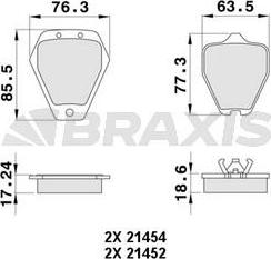 Braxis AA0492 - Əyləc altlığı dəsti, əyləc diski furqanavto.az