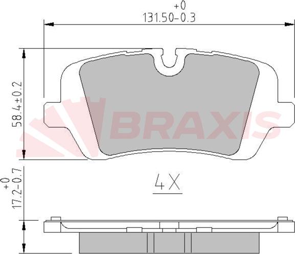 Braxis AA0658 - Əyləc altlığı dəsti, əyləc diski furqanavto.az