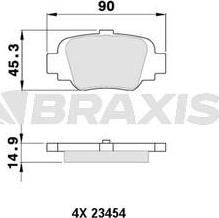 Braxis AA0098 - Əyləc altlığı dəsti, əyləc diski furqanavto.az