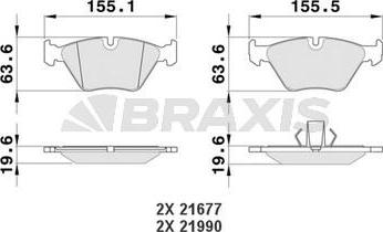 Braxis AA0084 - Əyləc altlığı dəsti, əyləc diski furqanavto.az