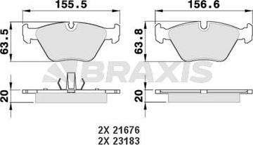 Braxis AA0083 - Əyləc altlığı dəsti, əyləc diski furqanavto.az