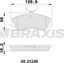 Braxis AA0033 - Əyləc altlığı dəsti, əyləc diski furqanavto.az