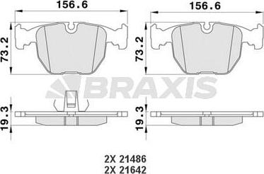 Braxis AA0110 - Əyləc altlığı dəsti, əyləc diski furqanavto.az