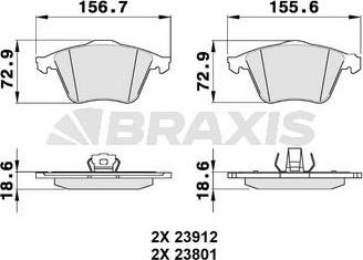 Braxis AA0136 - Əyləc altlığı dəsti, əyləc diski furqanavto.az