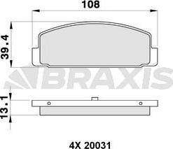 Braxis AA0131 - Əyləc altlığı dəsti, əyləc diski furqanavto.az