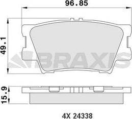 Braxis AA0174 - Əyləc altlığı dəsti, əyləc diski furqanavto.az