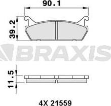 Braxis AA0296 - Əyləc altlığı dəsti, əyləc diski furqanavto.az