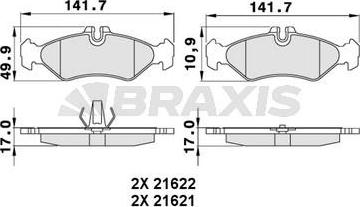 Braxis AA0253 - Əyləc altlığı dəsti, əyləc diski furqanavto.az