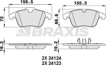 Braxis AA0261 - Əyləc altlığı dəsti, əyləc diski furqanavto.az