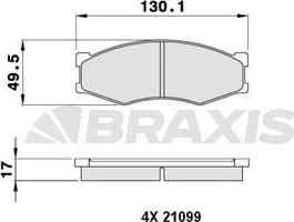 Braxis AA0226 - Əyləc altlığı dəsti, əyləc diski furqanavto.az