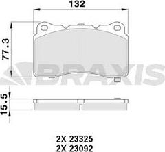 Braxis AB0501 - Əyləc altlığı dəsti, əyləc diski furqanavto.az