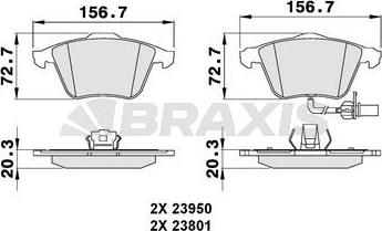 Braxis AB0087 - Əyləc altlığı dəsti, əyləc diski furqanavto.az