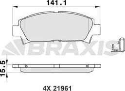 Braxis AB0191 - Əyləc altlığı dəsti, əyləc diski furqanavto.az