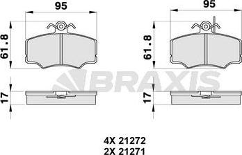 Braxis AB0330 - Əyləc altlığı dəsti, əyləc diski furqanavto.az