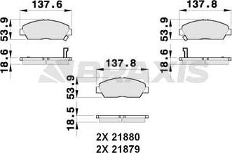 Braxis AB0255 - Əyləc altlığı dəsti, əyləc diski furqanavto.az