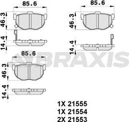 Braxis AB0234 - Əyləc altlığı dəsti, əyləc diski furqanavto.az