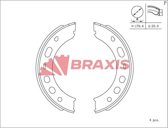 Braxis AC0205 - Əyləc başlığı dəsti, dayanacaq əyləci furqanavto.az