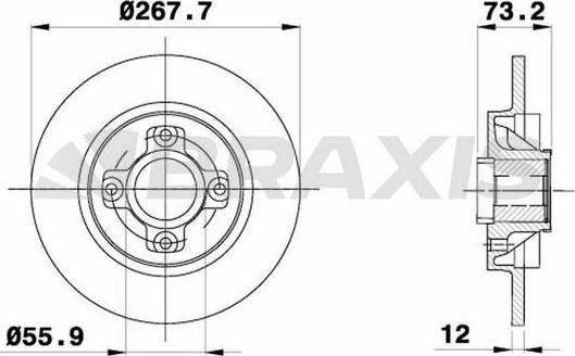 Braxis AD0056 - Əyləc Diski furqanavto.az