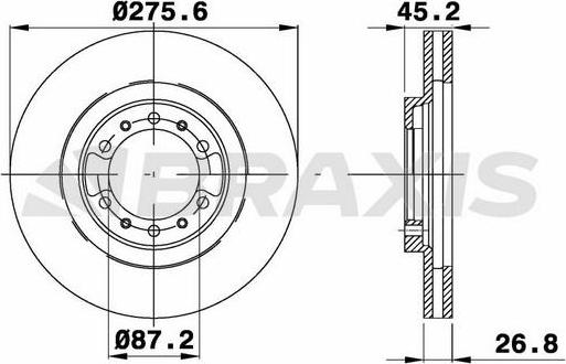 Braxis AE0699 - Əyləc Diski furqanavto.az