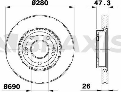 Braxis AE0692 - Əyləc Diski furqanavto.az