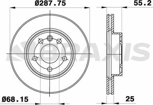 Braxis AE0160 - Əyləc Diski furqanavto.az