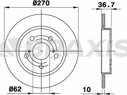 Parts-Mall HCCF-A260 - Əyləc Diski furqanavto.az