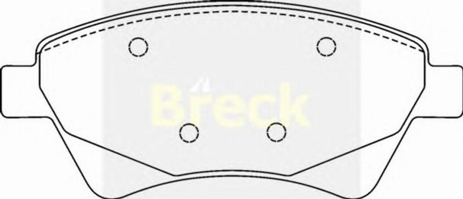 Breck 2406500 - Əyləc altlığı dəsti, əyləc diski furqanavto.az