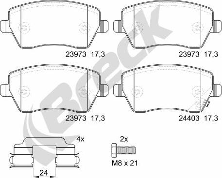 Roulunds Braking 51839183B26 - Əyləc altlığı dəsti, əyləc diski furqanavto.az