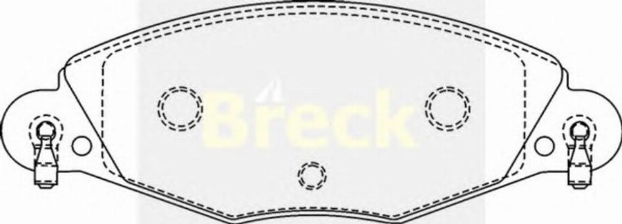 Breck 23273 00 W - Əyləc altlığı dəsti, əyləc diski furqanavto.az