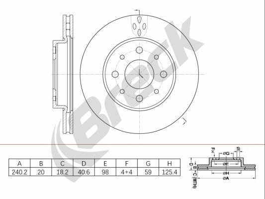 Breck BR 449 VA100 - Əyləc Diski furqanavto.az