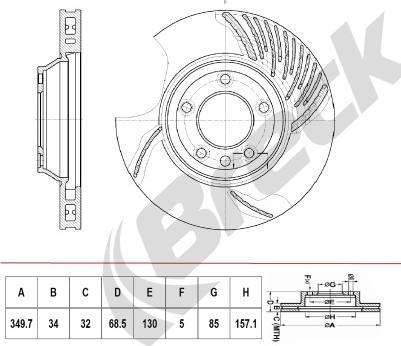 Breck BR 409 VH100 - Əyləc Diski furqanavto.az