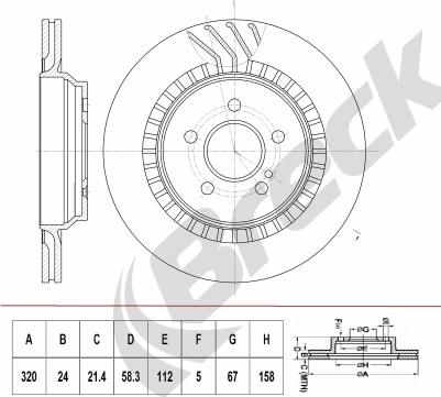 Breck BR 422 VH100 - Əyləc Diski furqanavto.az