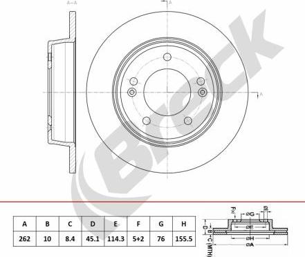 Breck BR 084 SA100 - Əyləc Diski furqanavto.az