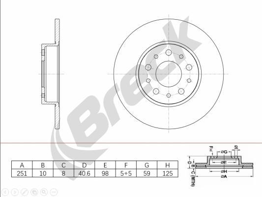 Breck BR 082 SA100 - Əyləc Diski furqanavto.az