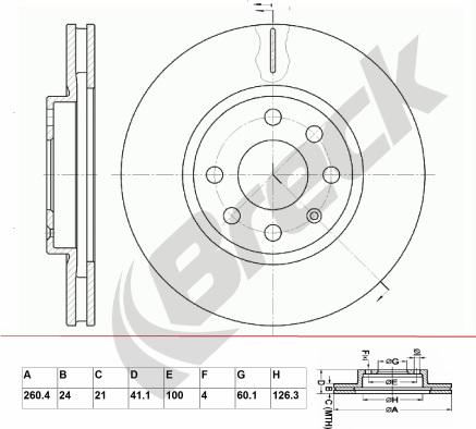 Breck BR 341 VA100 - Əyləc Diski furqanavto.az