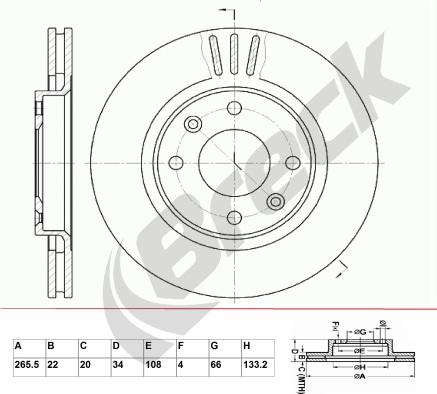 Breck BR 301 VA100 - Əyləc Diski furqanavto.az