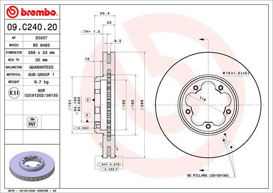 Breco BS 9483 - Əyləc Diski furqanavto.az